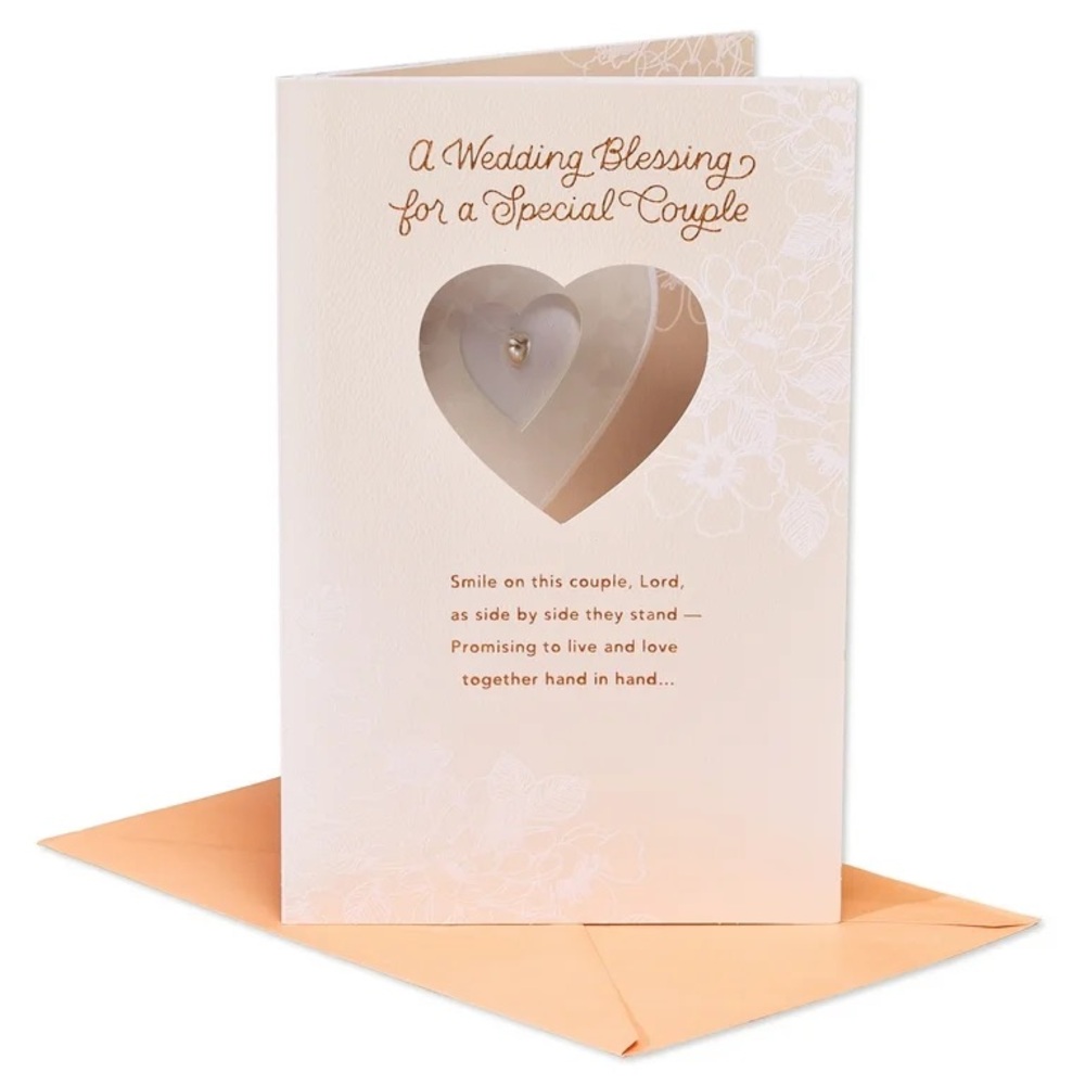 American Greetings Religious Gentle Strength Bride & Groom Wedding Card NWT